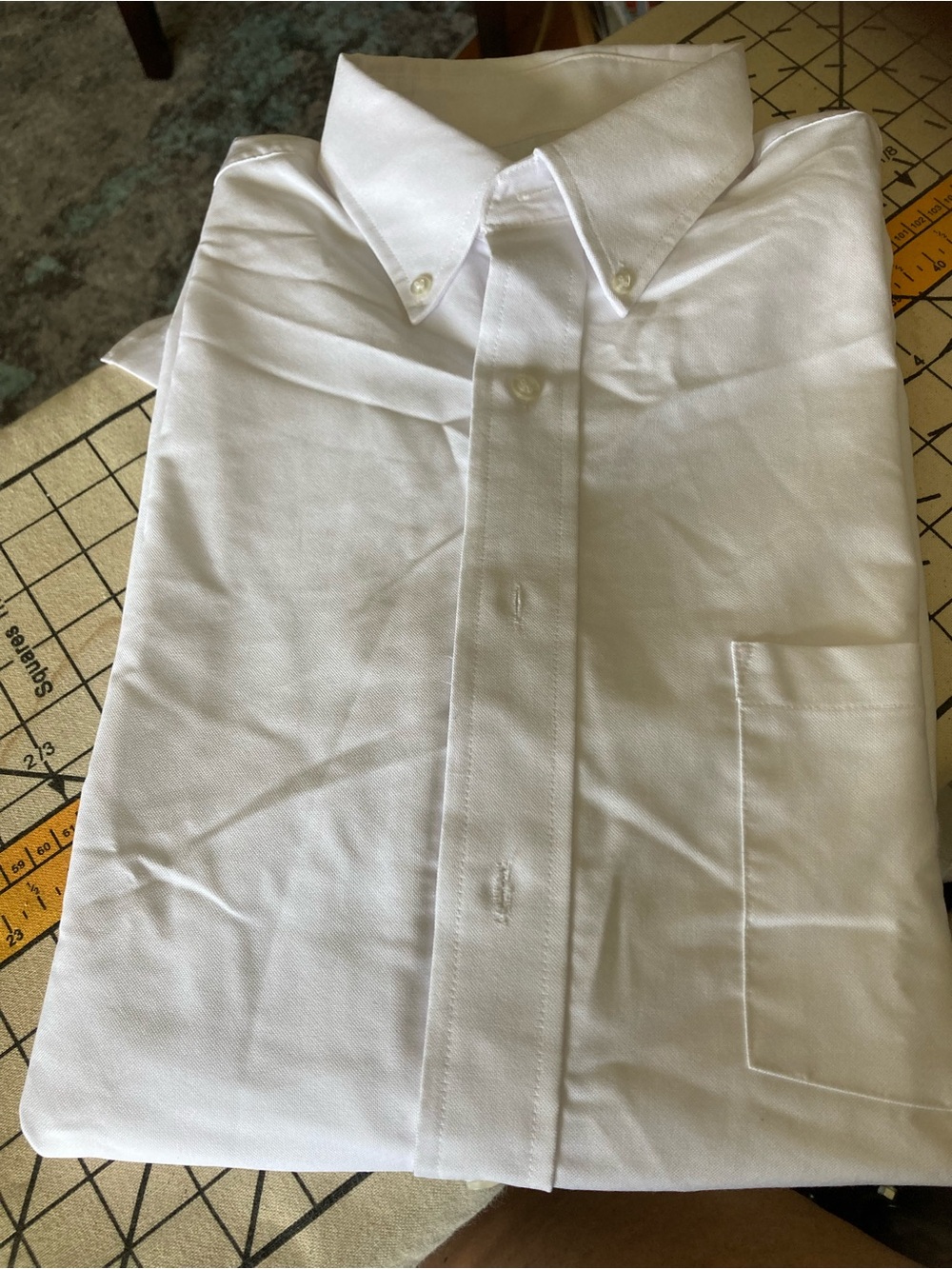 Van Heusen White Button-Down Dress Shirt